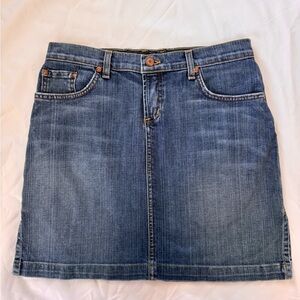 Vintage Y2K David Kahn Classic Blue Denim Jean Mini Skirt